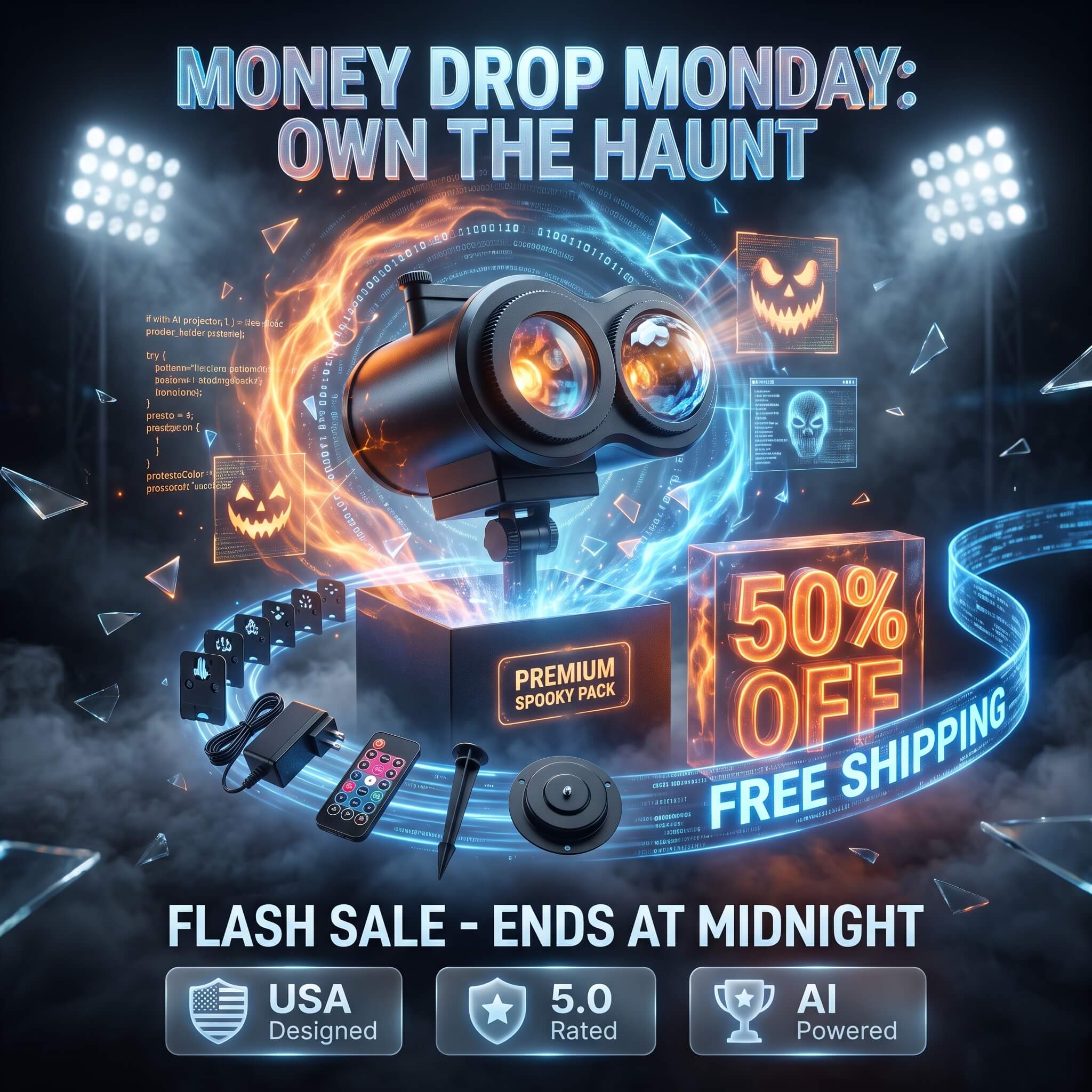 Transform Your Estate: The Elite 32ft AI-Cinematic Halloween Projector