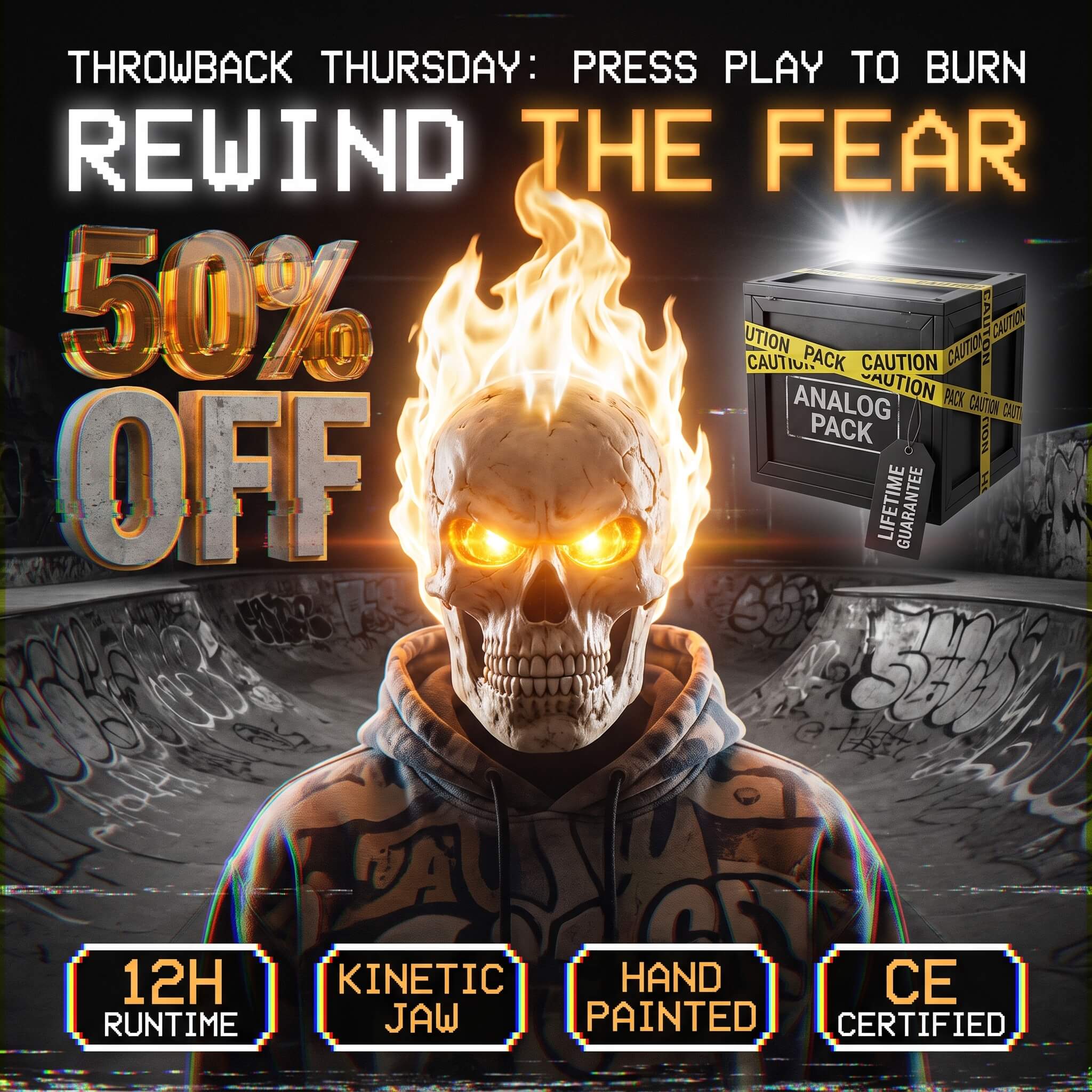 GHOST RIDER LED Flame Mask — 2026 Collectors Edition