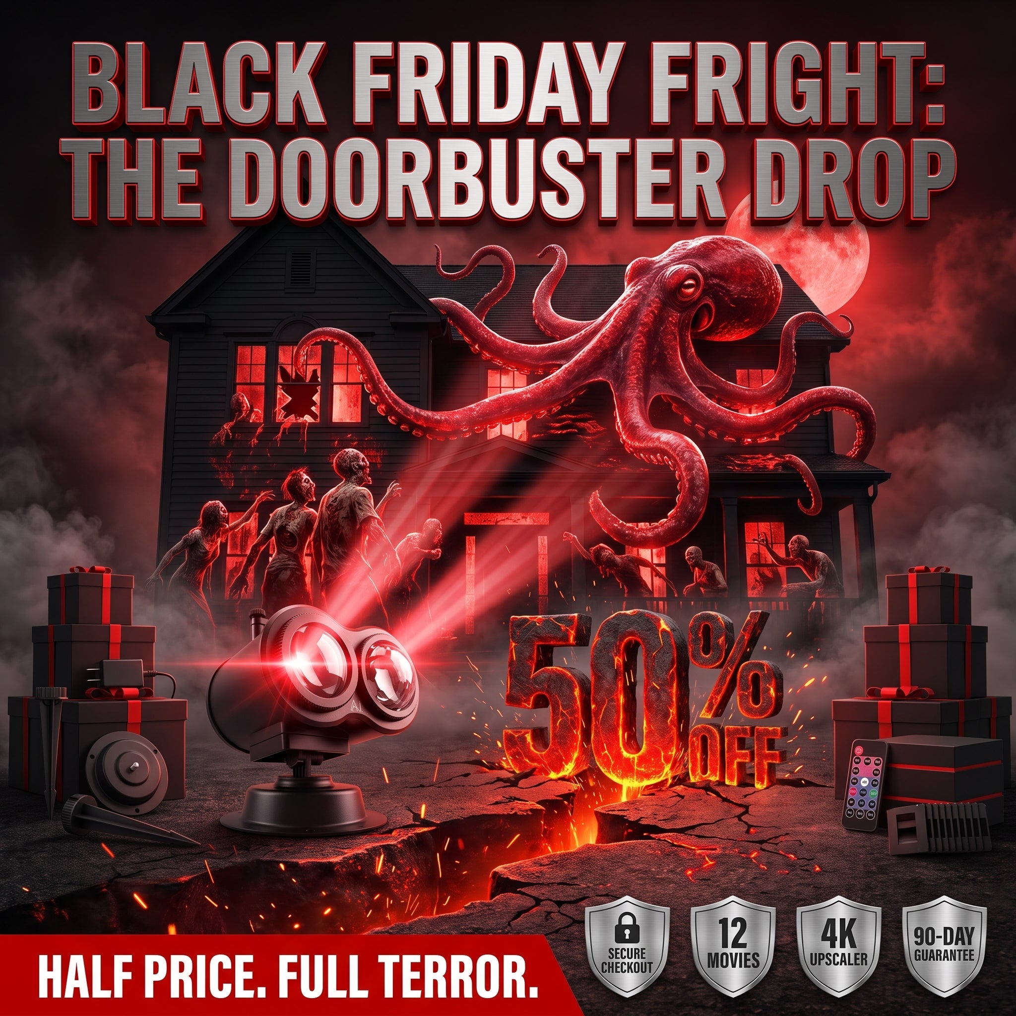 Transform Your Estate: The Elite 32ft AI-Cinematic Halloween Projector